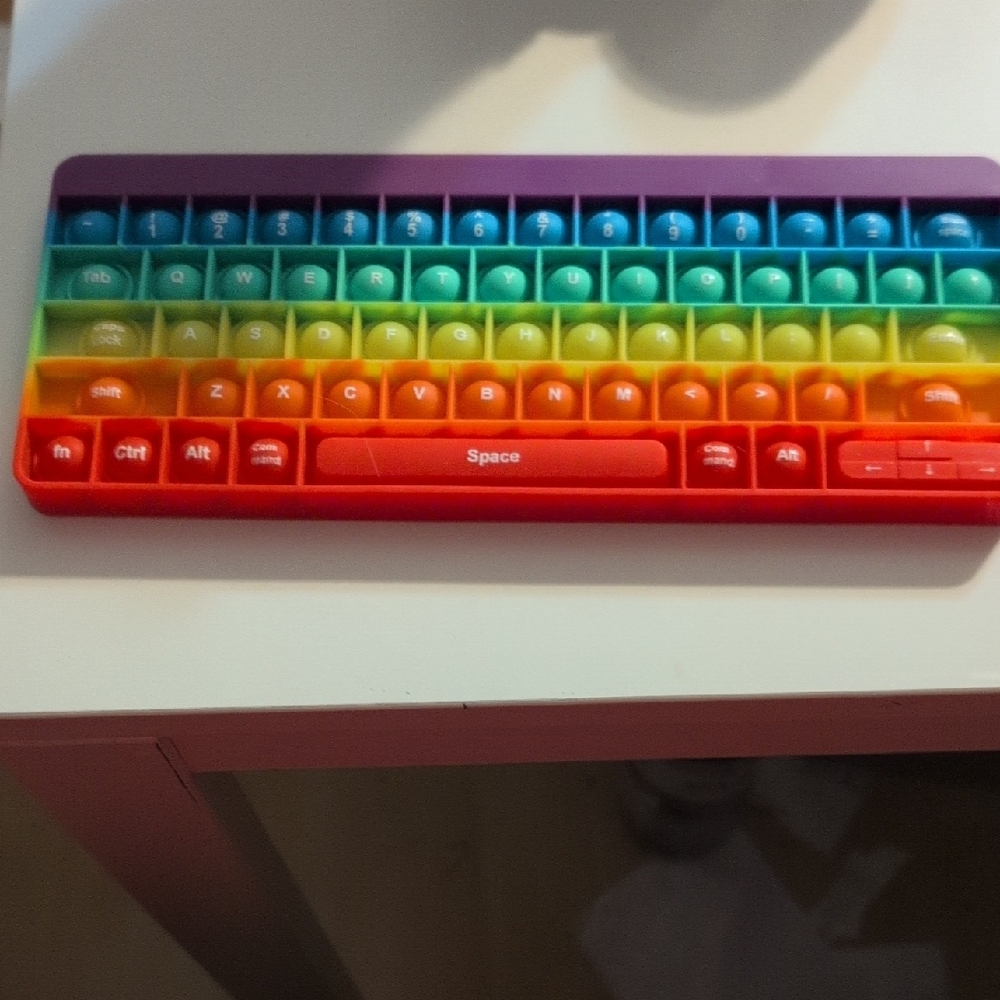 Rainbow Silicone Keyboard Fidget